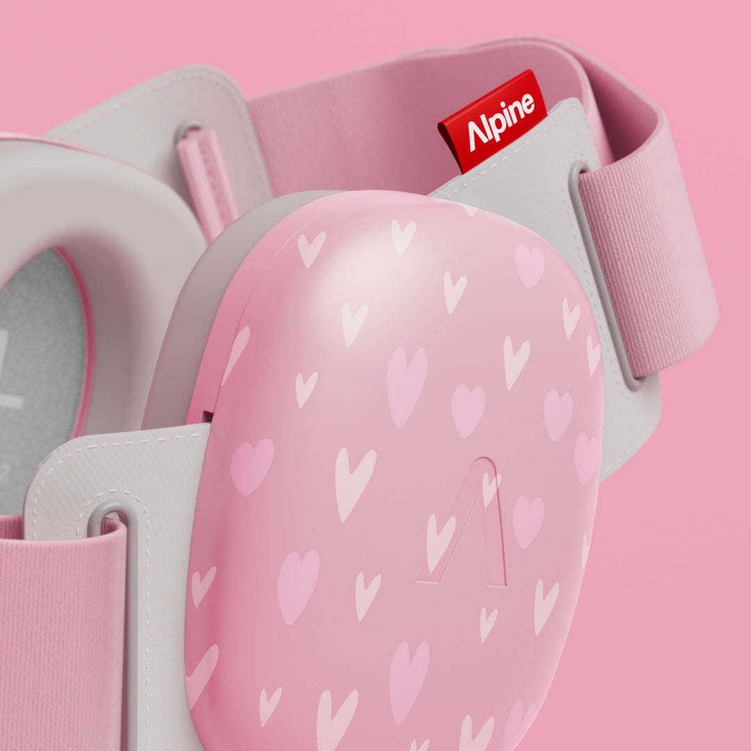 Close-up muffy baby in rose-pink