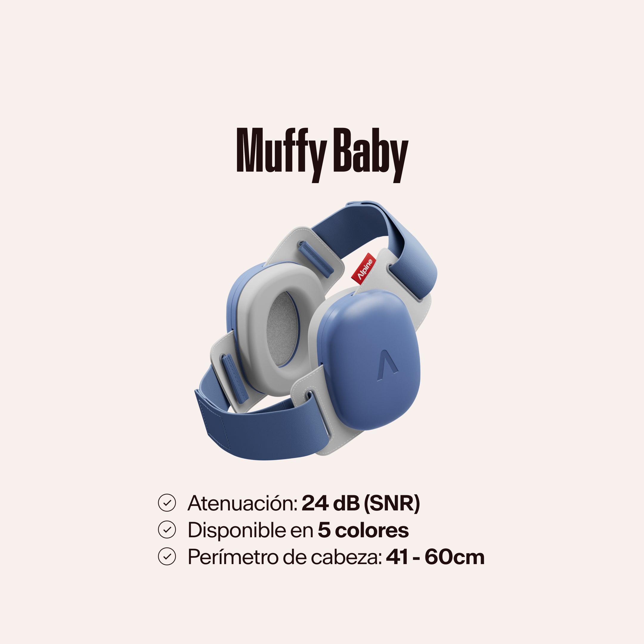 Orejeras Alpine Muffy Baby con el texto &