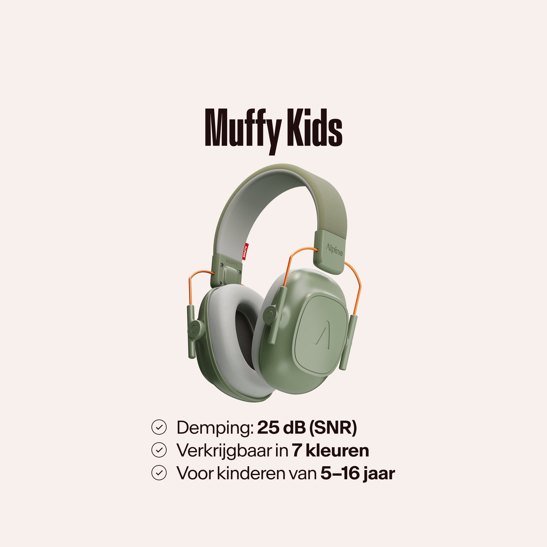 Alpine Muffy Kids oorkappen met de tekst &