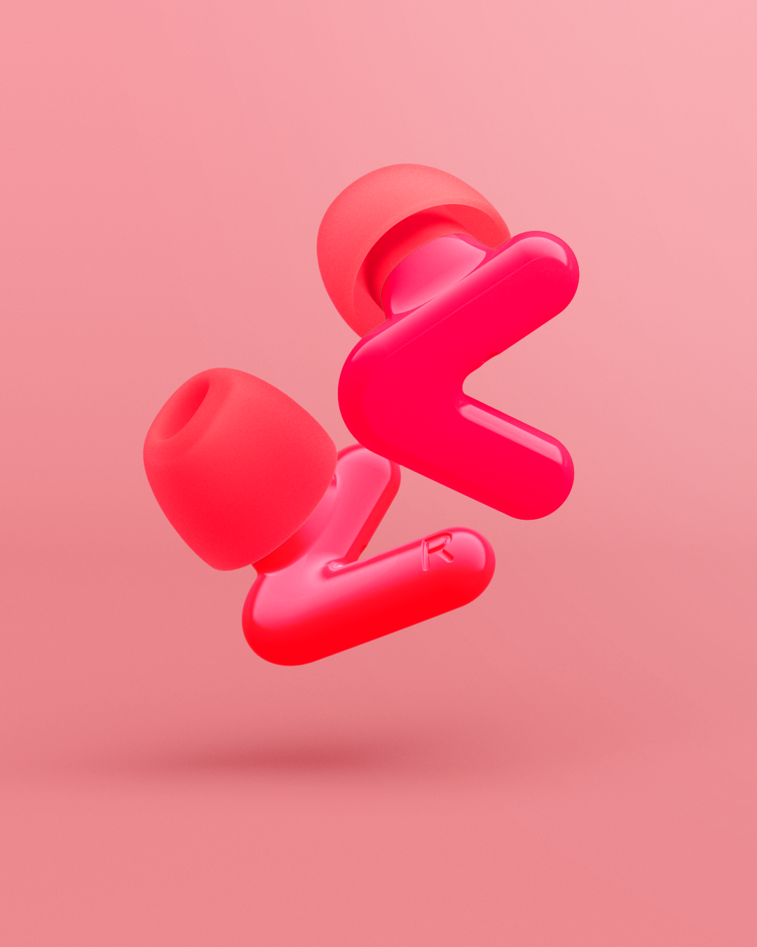 rendering alpine tune earplugs in neon-pink 