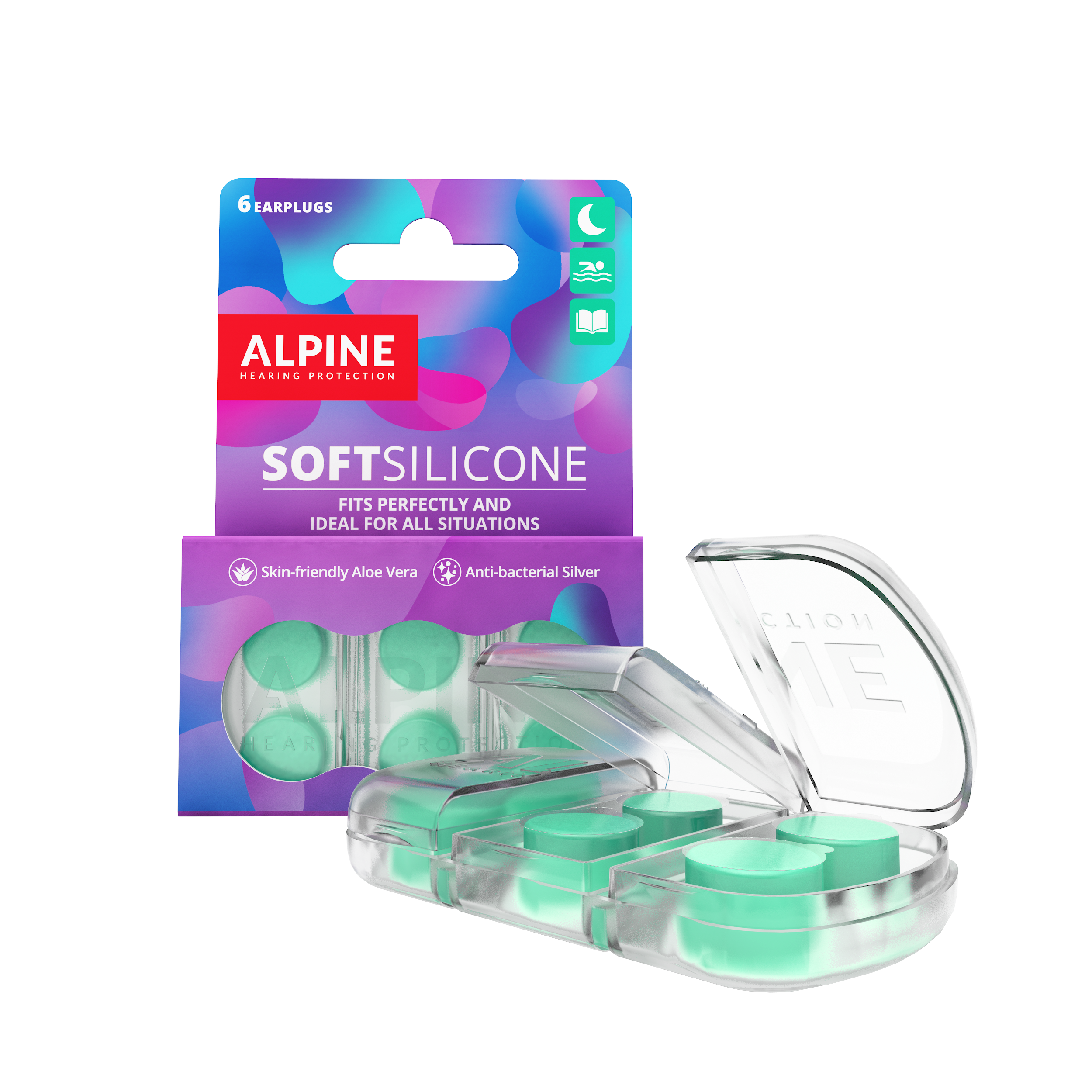 Aide au sommeil Alpine Electronics Alpine bouchons d'oreilles SleepSoft  Minigrip 12 mm thermoplastique transparent